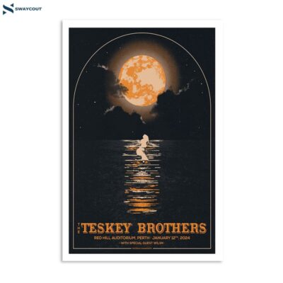 The Teskey Brothers January 12 2024 Red Hill Auditorium Perth Australia Poster