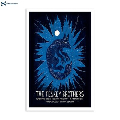 The Teskey Brothers Mcmenamins Crystal Ballroom Portlandor October Tour 2023 Poster