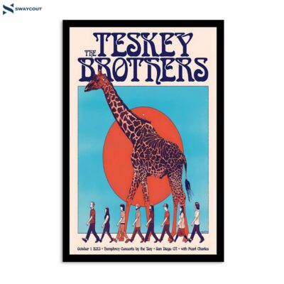 The Teskey Brothers October 1 2023 Humphreys Concerts By The Bay San Diego Ca Poster