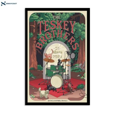 The Teskey Brothers Paris Le Bataclan 25 Mar 2023 Poster