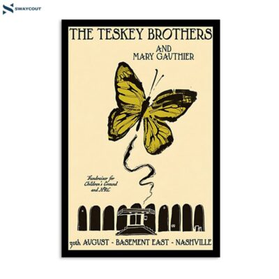 The Teskey Brothers The Basement East Nashville Tn August 30 2023 Poster