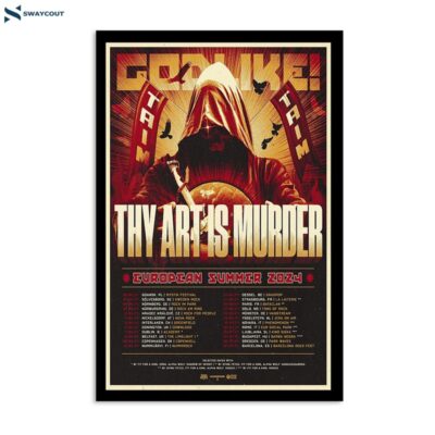 Thy Art Is Murder Europe Summer Tour 2024 Poster