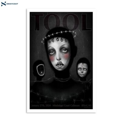 Tool January 27 2024 Mississippi Coast Coliseum Biloxi Ms Poster