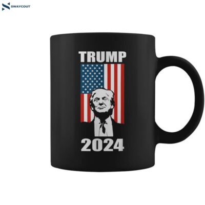 Trump 2024 Reelect President Donald Trump American Flag Maga Coffee Mug