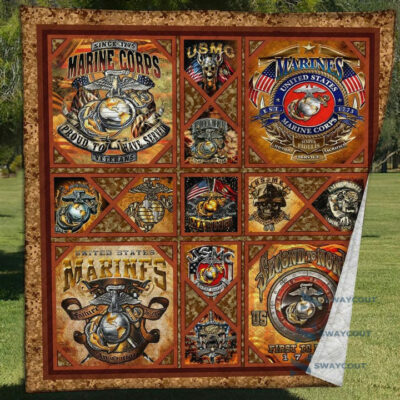 Us Marine Corps Quilt Blanket