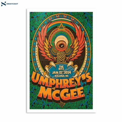 Umphrey_s Mcgee January 12 2024 The Ritz Raleigh Nc Poster