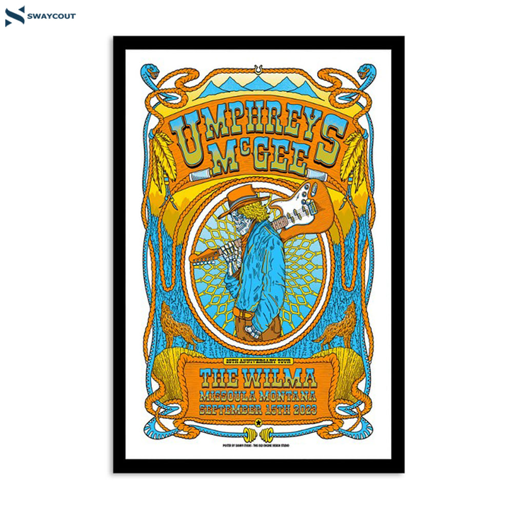 Umphrey_s Mcgee September 15 2023 The Wilma Missoula Mt Poster