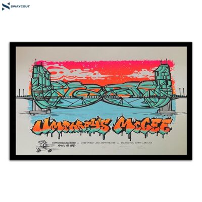 Umphrey’s Mcgee 4-28-23 Greenfield Lake Amphitheater Wilmington Nc Poster