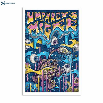 Umphrey’s Mcgee August 20 2023 Soundcheck Studios Pembroke Ma Poster