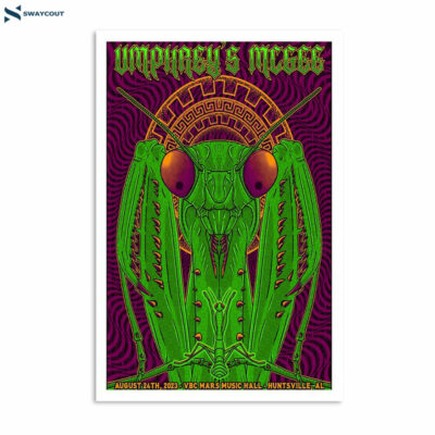 Umphrey’s Mcgee August 24 2023 Vbc Mars Music Hall Huntsville Al Poster