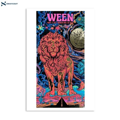 Ween March 17 2023 Brooklyn Bowl Las Vegas Nv Poster