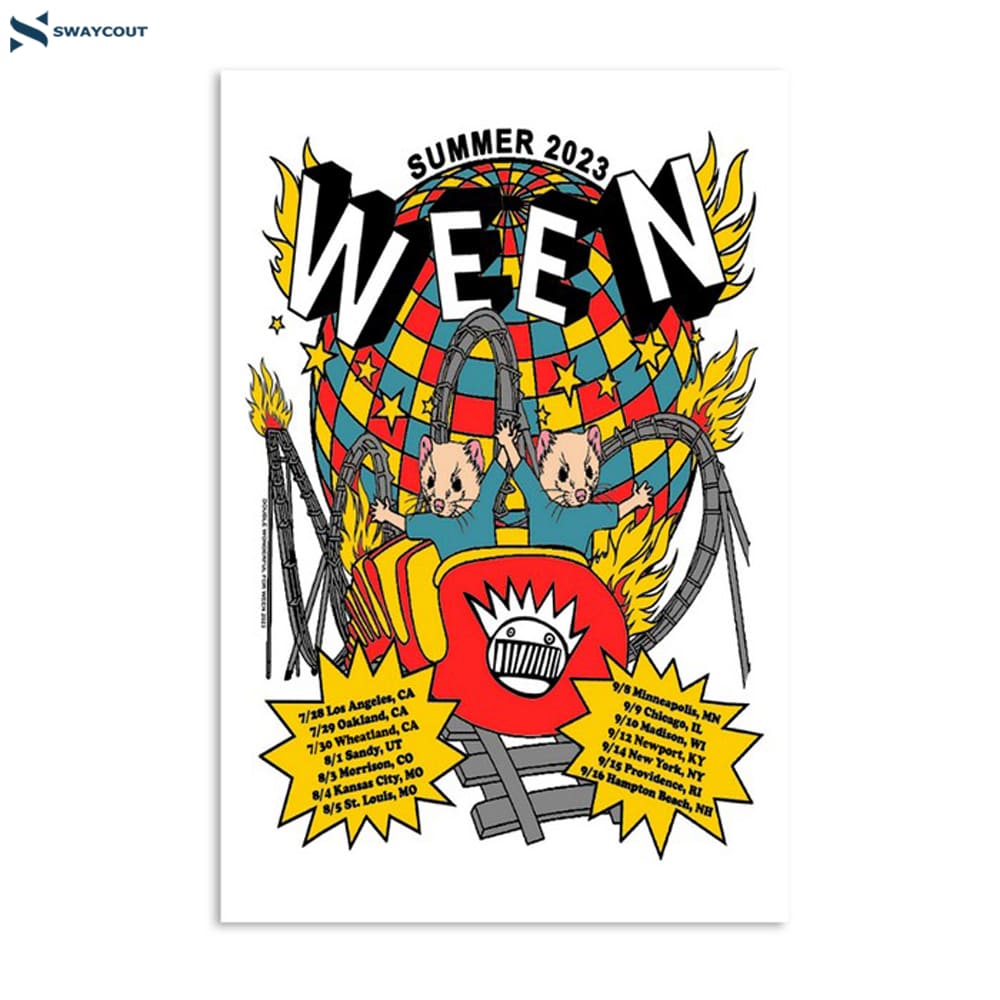 Ween Summer Tour 2023 Poster