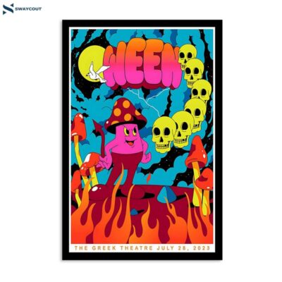 Ween Tour 2023 Los Angeles Ca Poster