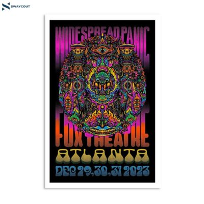 Widespread Panic December 29-30 & 31 2023 Fox Theatre Atlanta Ga Poster