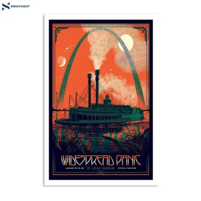 Widespread Panic Jan 18-19 & 20 2024 Stifel Theatre St. Louis Missouri Poster