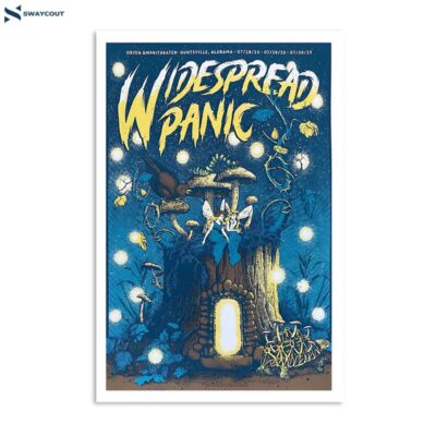 Widespread Panic July 28-29 And 30 2023 The Orion Amphitheater Huntsville Al Poster