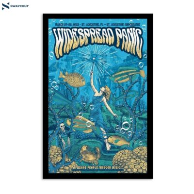 Widespread Panic March 24-26 2023 St. Augustine Fl St. Augustine Amphitheatre 2023 Poster