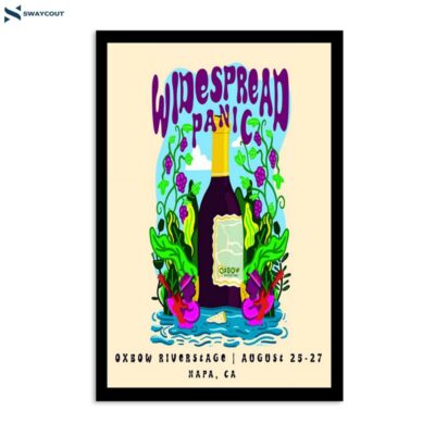 Widespread Panic Oxbow Riverstage August 25-27 2023 Napa Ca Poster