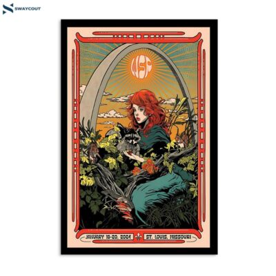 Widespread Panic Stifel Theatre St. Louis Mo Jan 18-20 2024 Poster