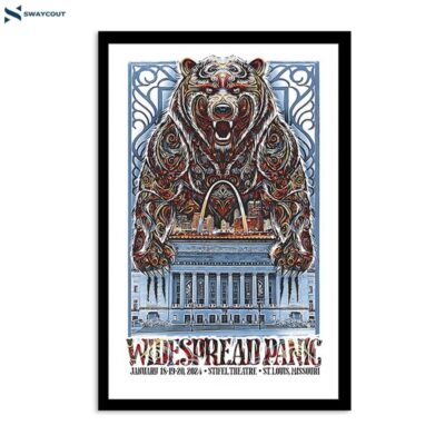 Widespread Panic Stifel Theatre St. Louis Mo January 18-19-20 2024 Poster