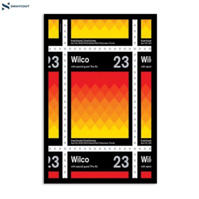 Wilco April 20 2023 Ruth Eckerd Hall Clearwater Florida Poster