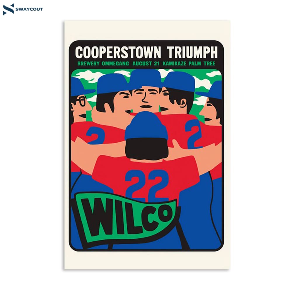 Wilco Cooperstown Triumph Brewery Ommegang August 21 Kamikaze Palm Tree Poster