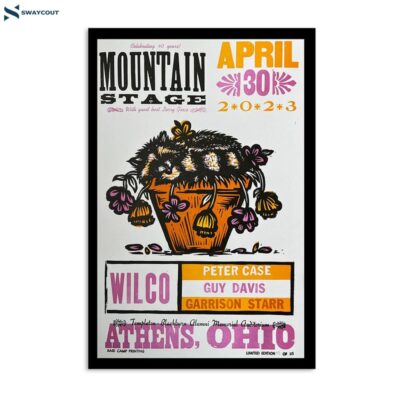 Wilco Mountain Stage Athens Ohio April 30 2023 Poster