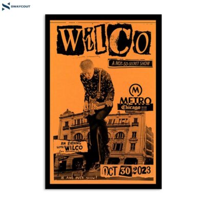 Wilco October 30 2023 Metro Chicago Il Poster