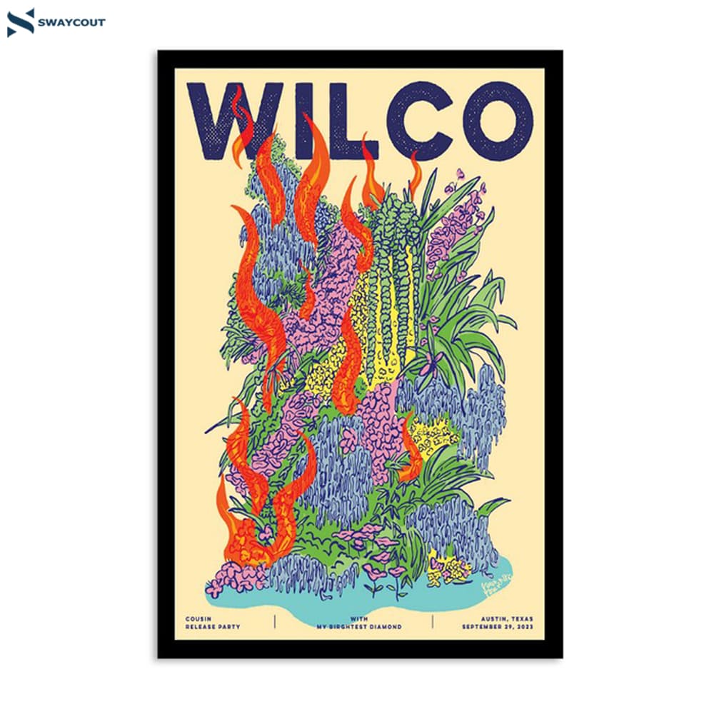 Wilco September 29 2023 Moody Amphitheater Austin Tx Poster