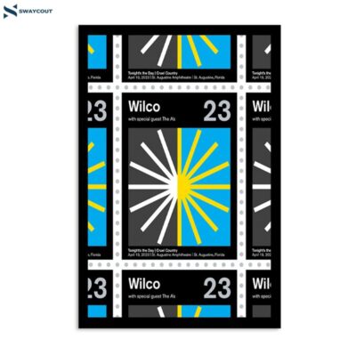 Wilco St. Augustine Amphitheatre April 19 2023 St. Augustine Fl Poster