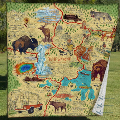 Yellowstone National Park Quilt Blanket