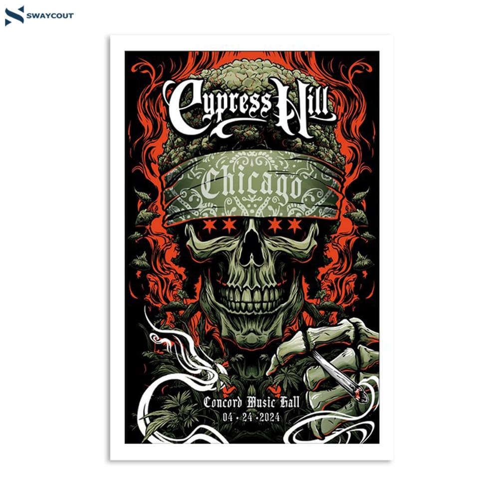 Cypress Hill Chicago Il 4-24-2024 Poster