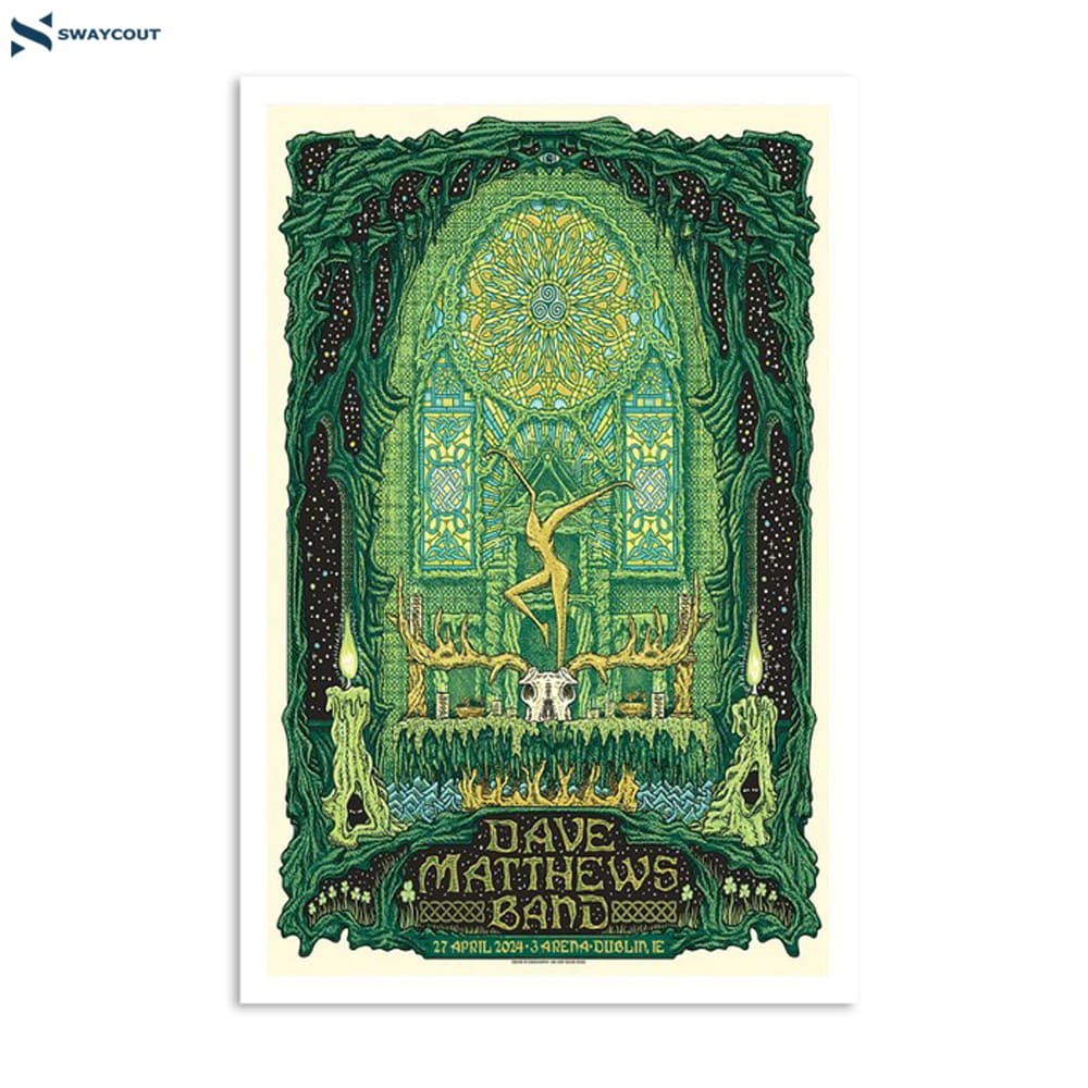 Dave Matthews Band 3arena Dublin Ie April 27 2024 Poster