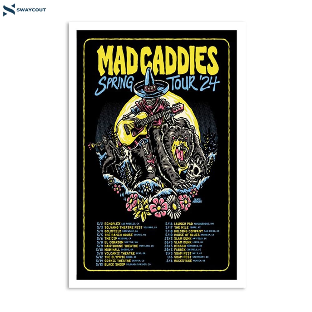 Mad Caddies Spring Tour 2024 Poster