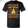 Merry Crustmas And Pizza On Earth Sweatshirt 2