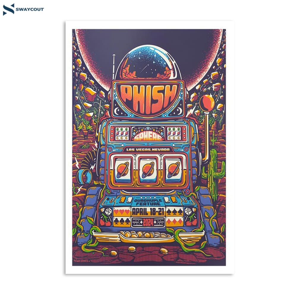 Phish April 18-21 2024 Sphere Las Vegas Nv Poster