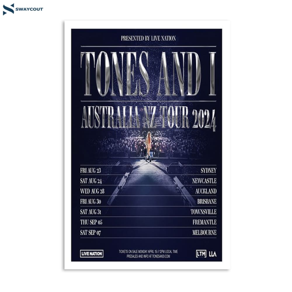 Tones And I Australia New Zealand Tour 2024 Poster