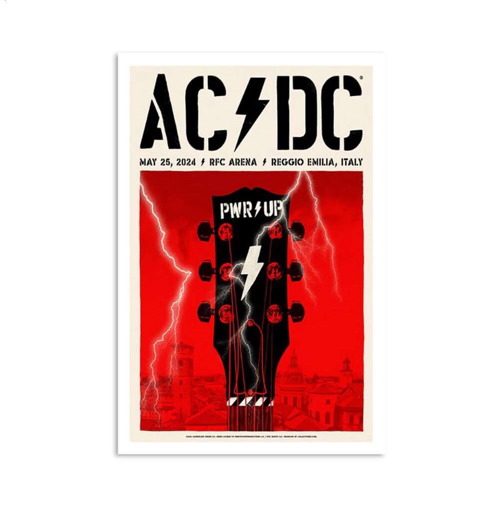 Acdc Rcf Arena Reggio Emilia Italy May 25 2024 Poster