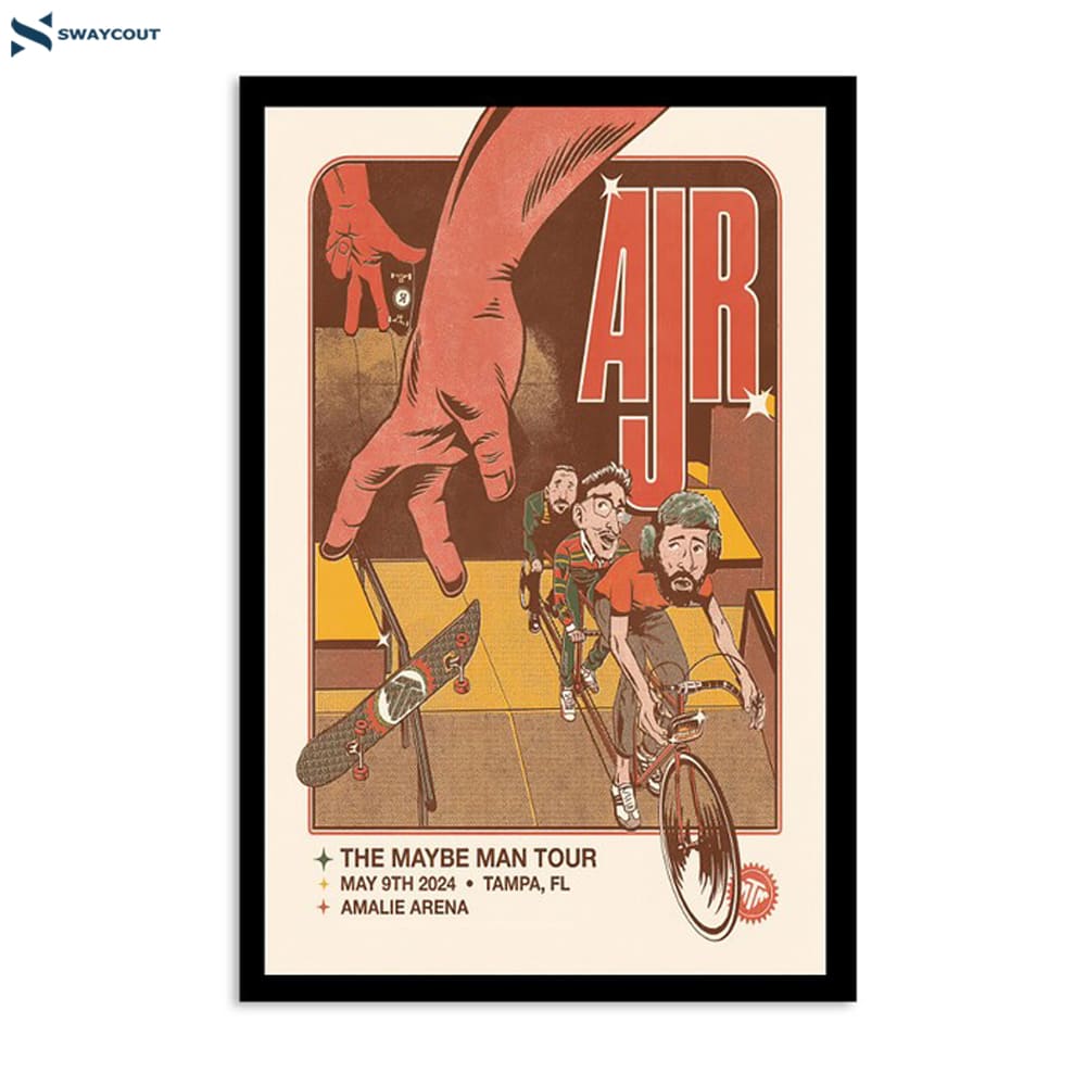 Ajr The Maybe Man Tour May 09 2024 Tampa Fl Poster