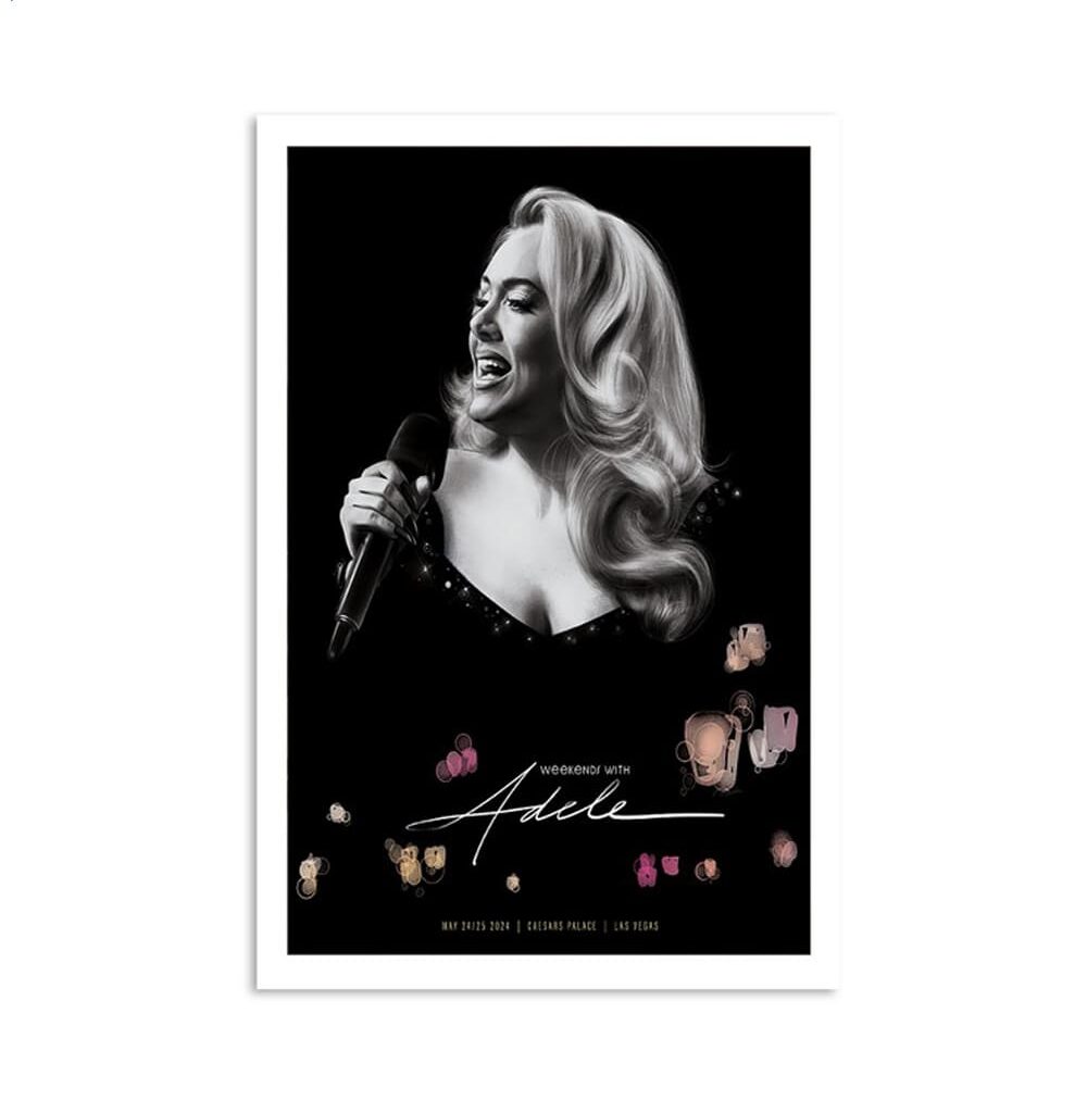 Adele Caesars Palace Las Vegas Nv May 24th-25th 2024 Poster