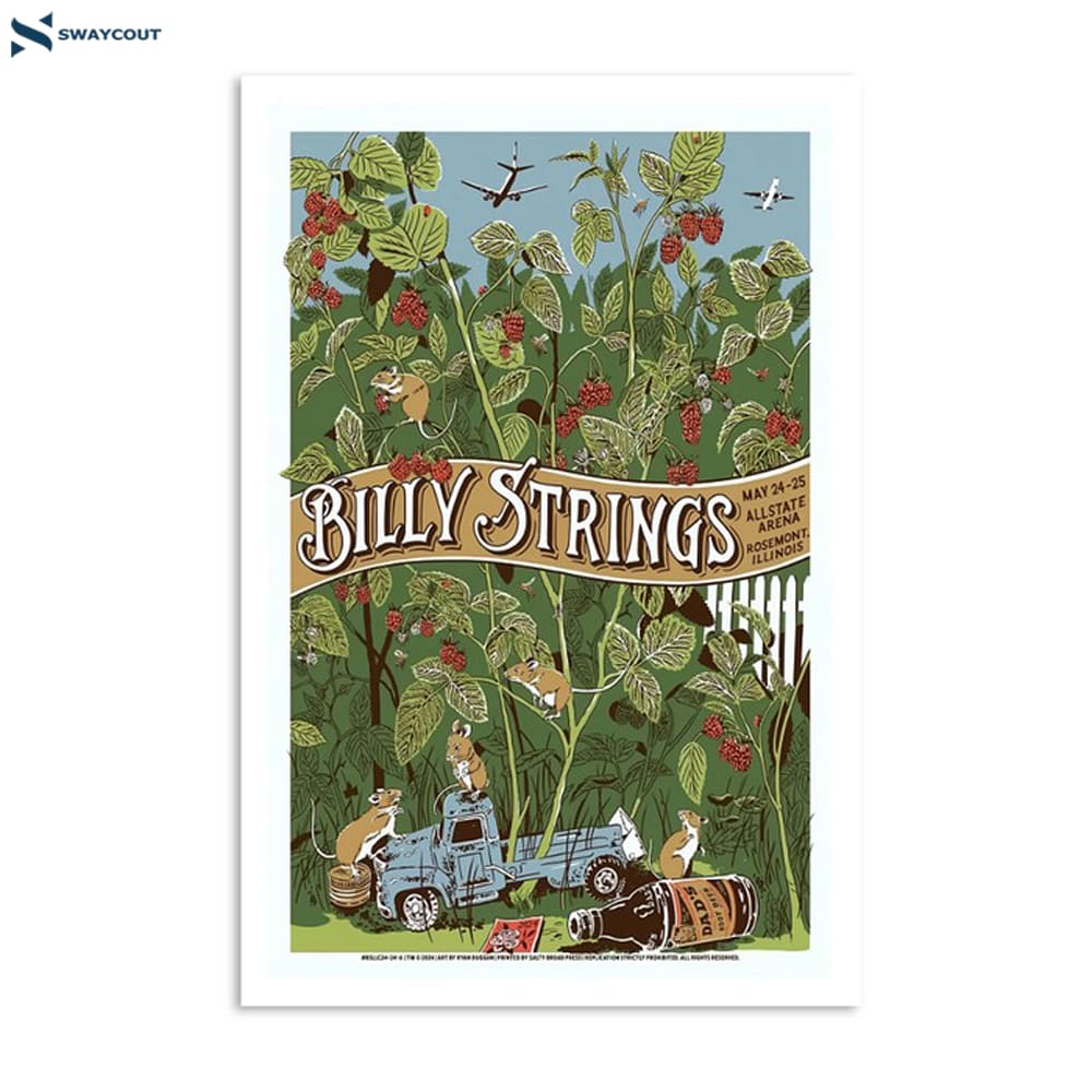 Billy Strings Allstate Arena Rosemont Il May 24-25 2024 Poster