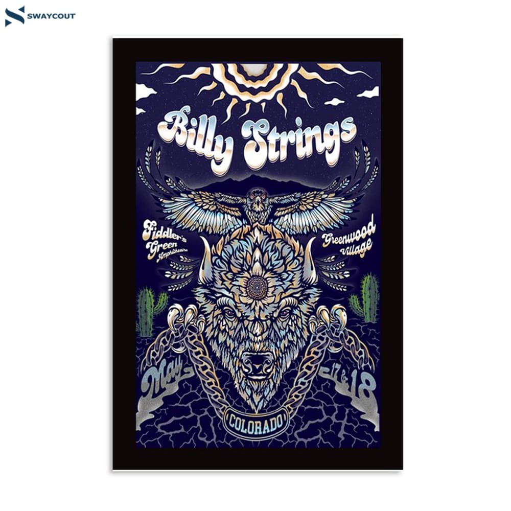 Billy Strings Fiddler_s Green Amphitheatre Greenwood Village Co May 17th-18th 2024 Poster