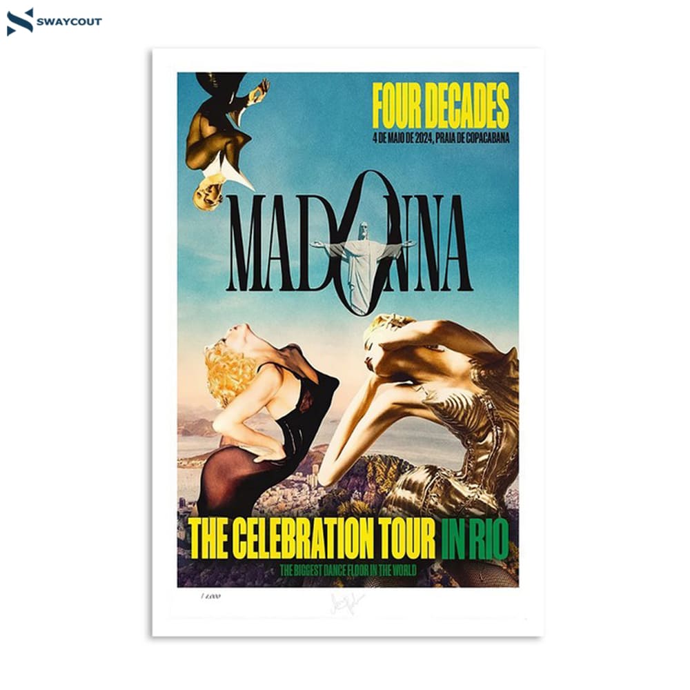 Madonna Copacabana Beach Rio De Janeiro Brazil May 4 2024 Poster