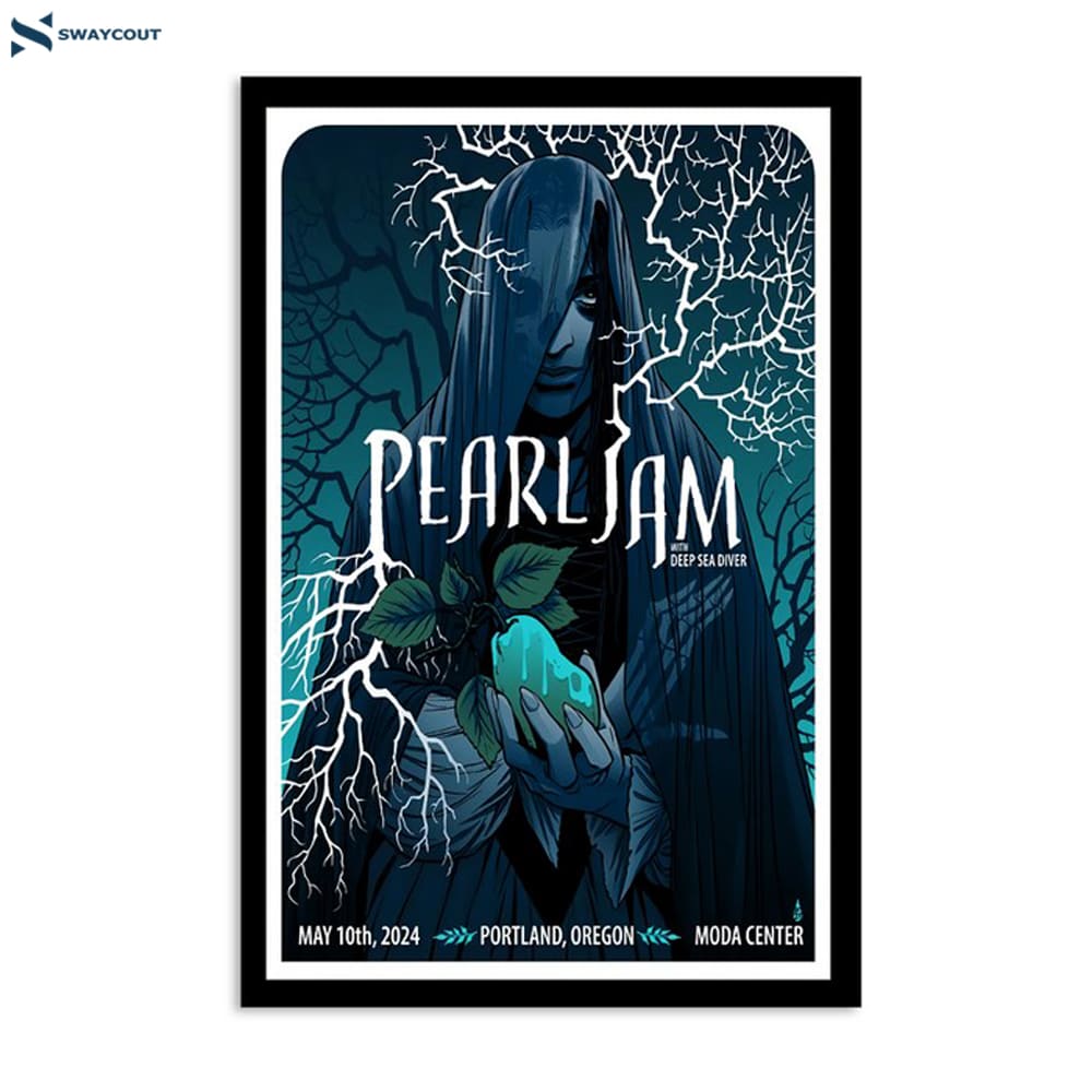 Pearl Jam Portland Or Usa May 10 2024 Tour Poster