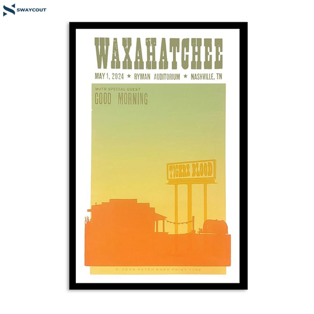 Waxahatchee Nashville Tn May 1st 2024 Poster