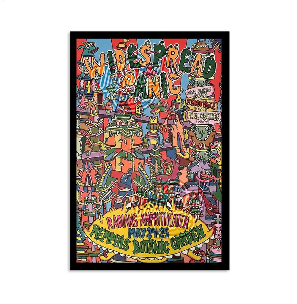 Widespread Panic Tour 2024 Memphis Tn Poster