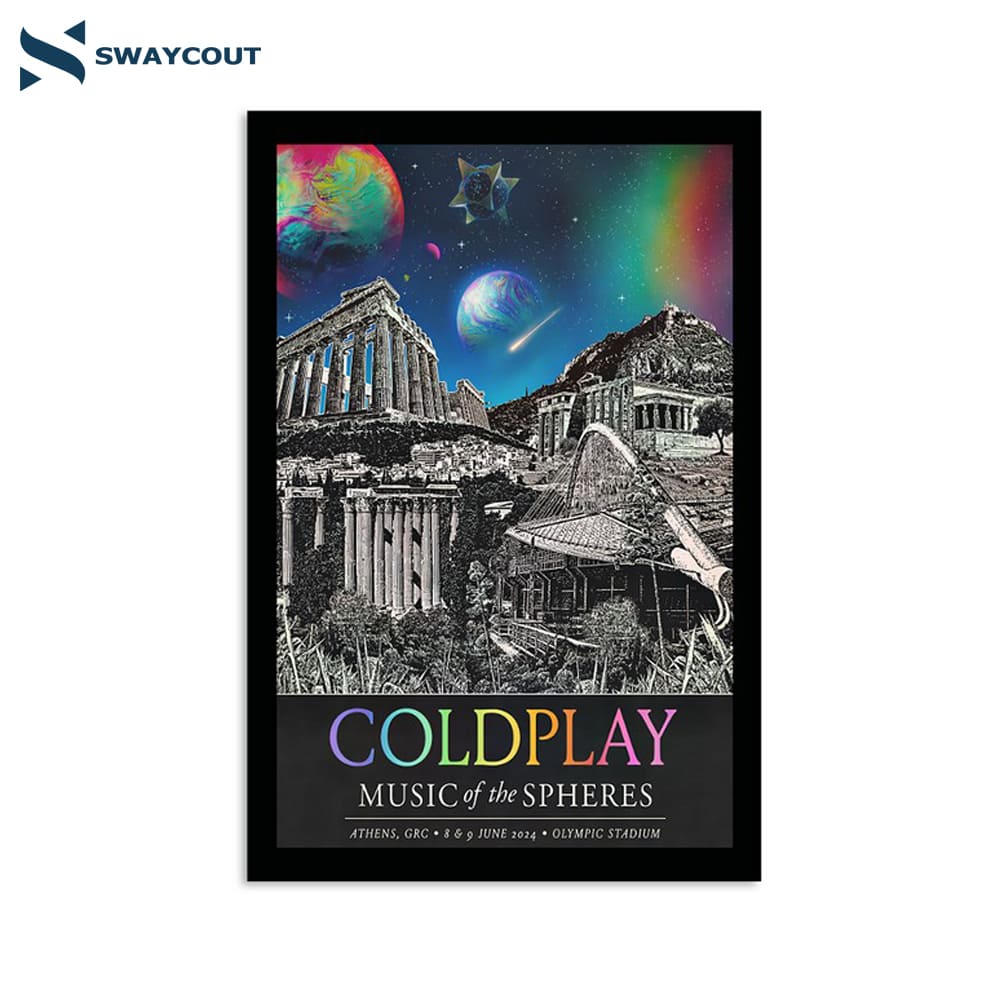 Coldplay Music Of The Spheres Tour 2024 Olympic Stadium Athens Grc Poster