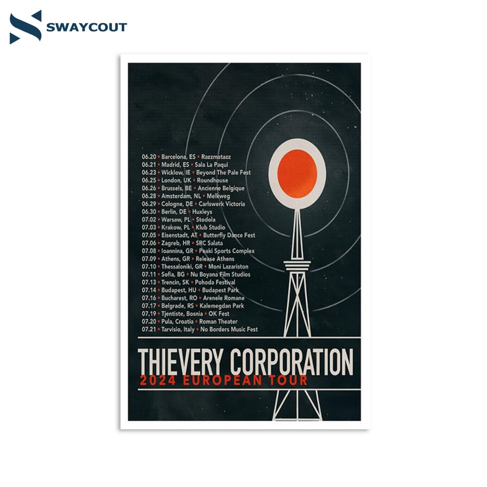 Thievery Corporation 2024 European Tour Poster