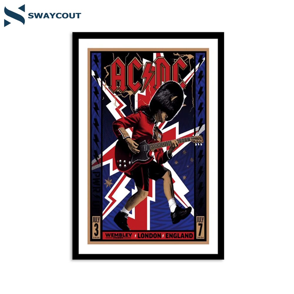 Acdc Wembley Stadium London Uk July 3 2024 Poster