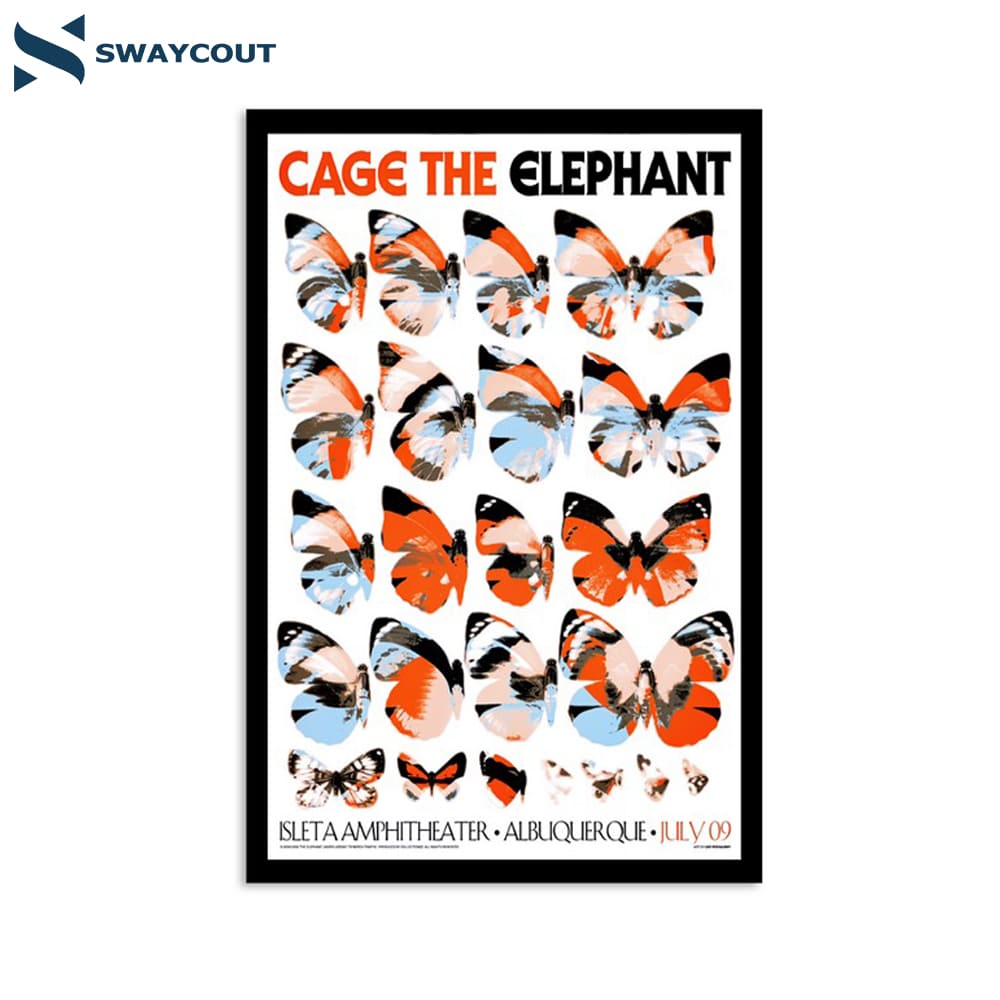 Cage The Elephant Isleta Amphitheater Albuquerque Nm Jul 9 2024 Poster